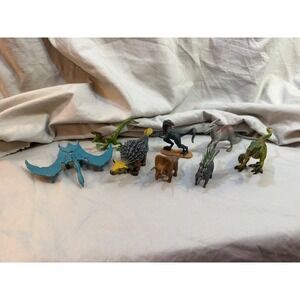 Assorted Dinosaur Action Figure Toy Lot 8 Piece Set Triceratops Stegosaurus